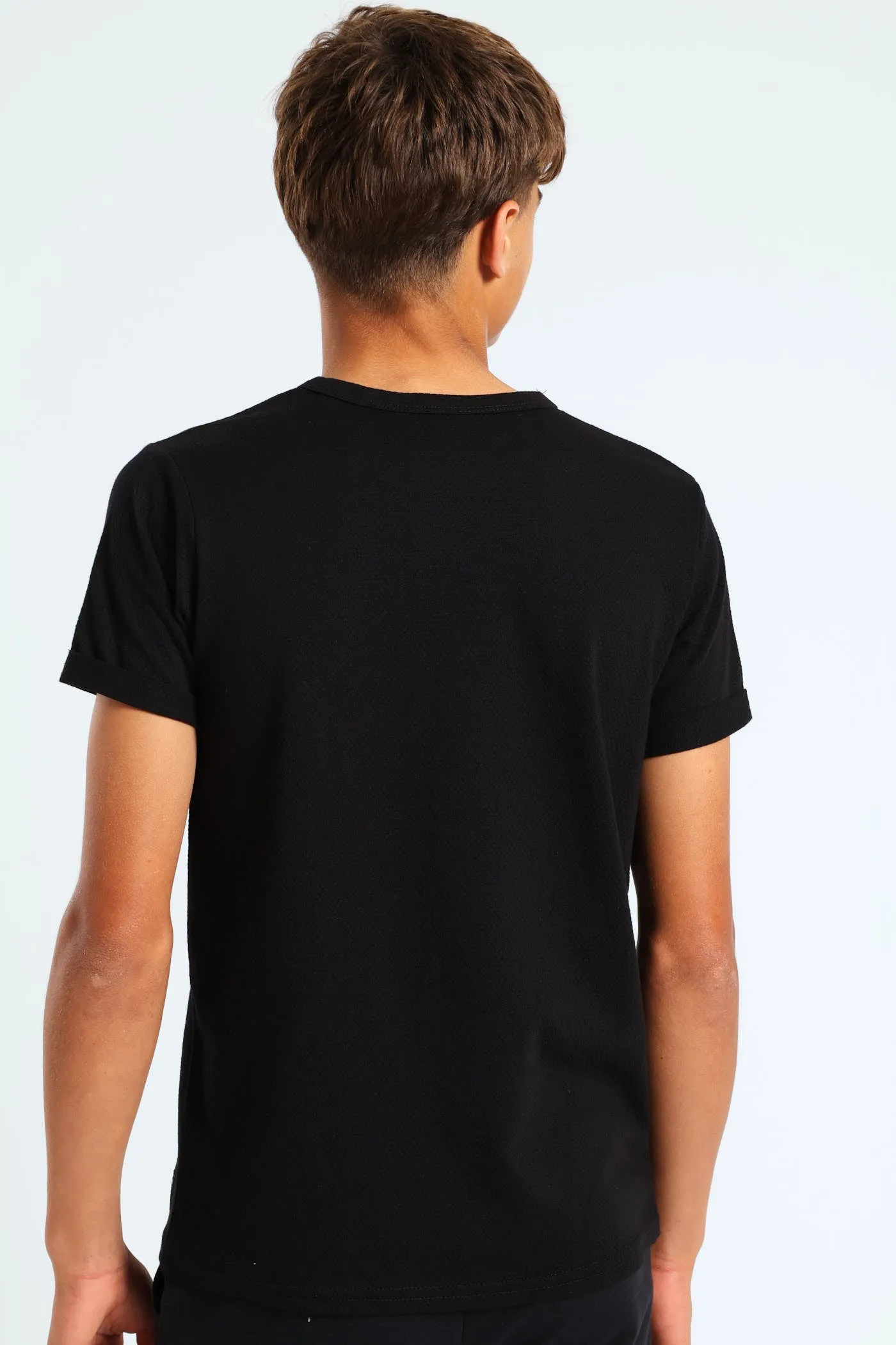 Boys Textured Tee - Black sold by Edgars product image thumbnail 3