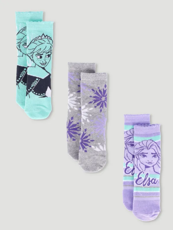 Pre-Girls 3 Pack Frozen Socks - Blue sold by Edgars