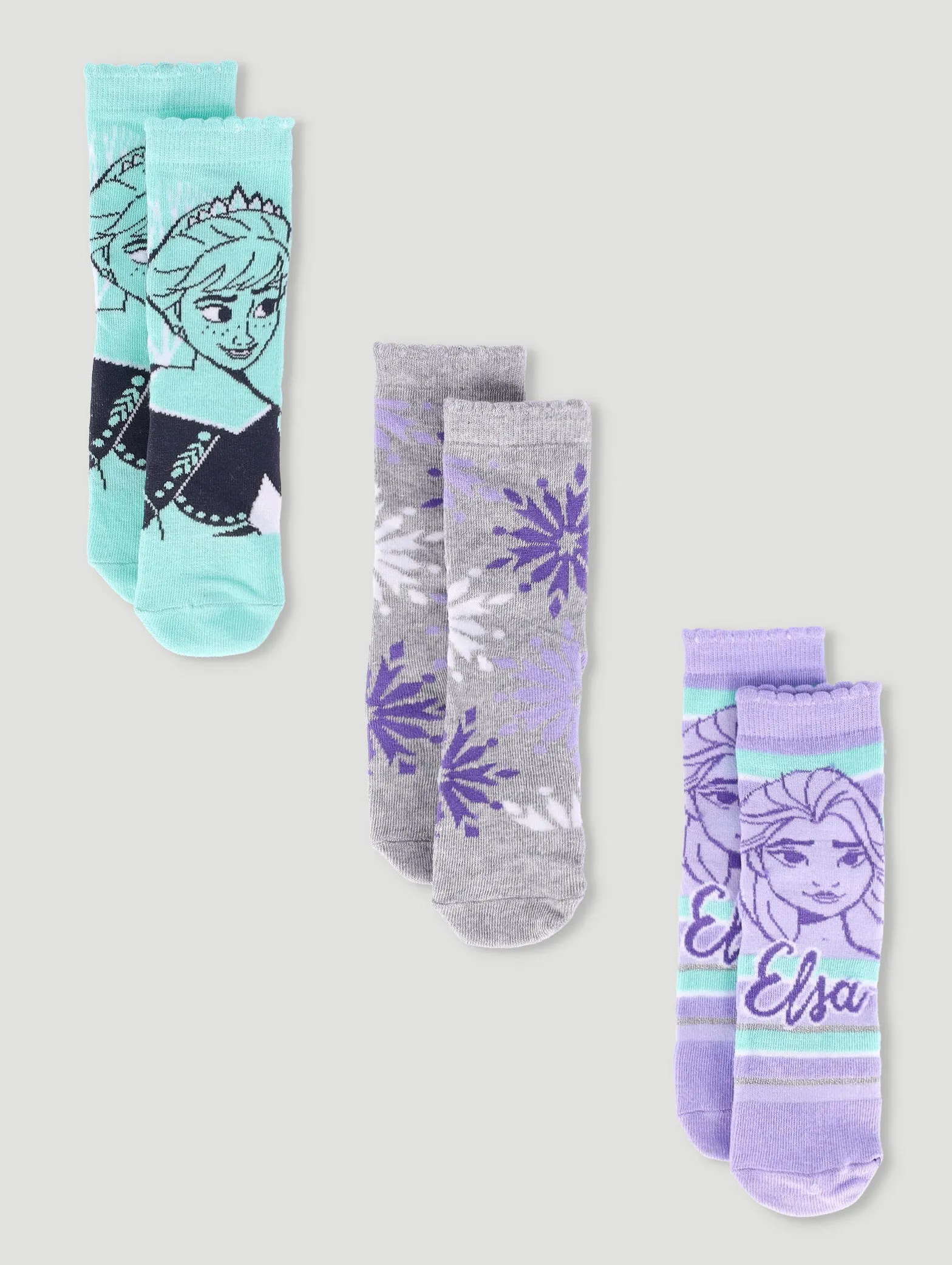 Pre-Girls 3 Pack Frozen Socks - Blue sold by Edgars