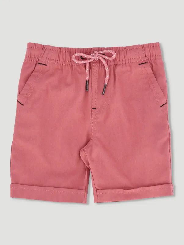 Mock Turnup Pre-Boys Short - Mahogany sold by Edgars