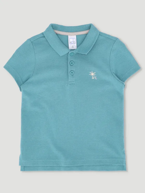 Pre-Boys Embriodered Golfer - Blue sold by Edgars