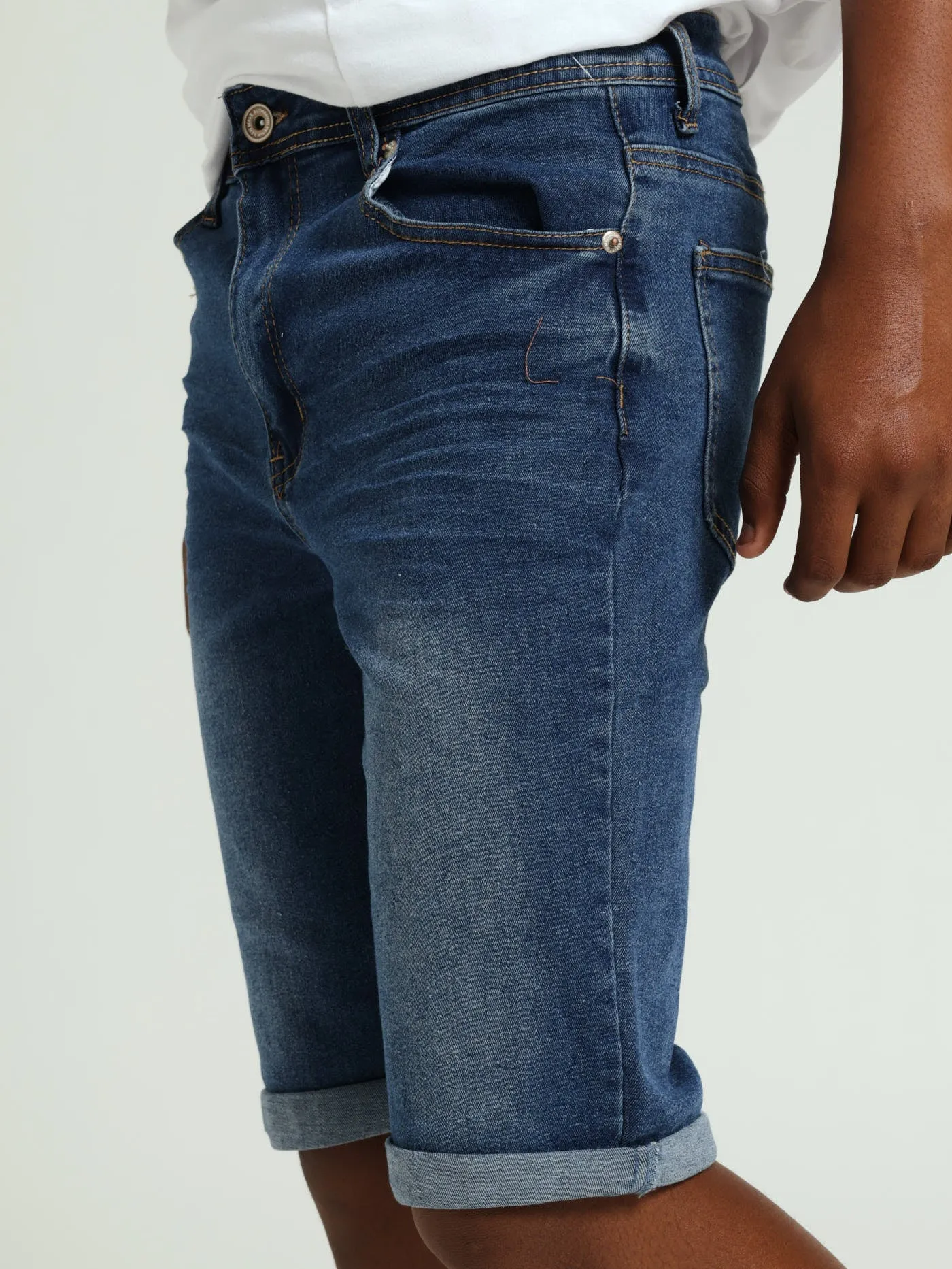 Boys Denim Walk Short - Mid Blue sold by Edgars product image thumbnail 2