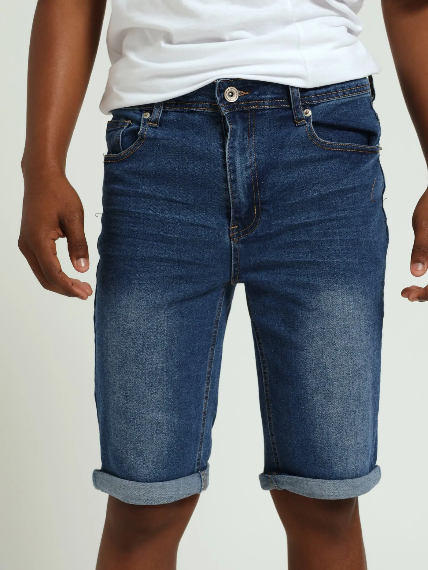 Boys Denim Walk Short - Mid Blue sold by Edgars