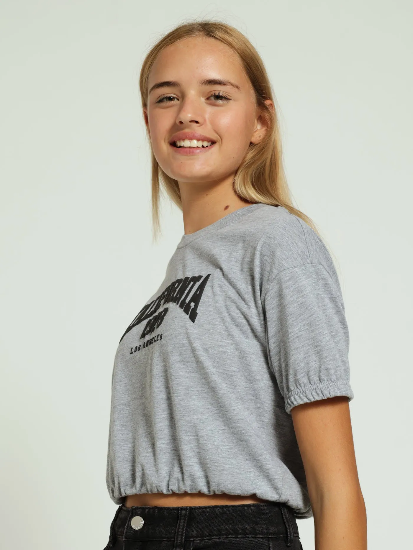 Embossed Boxy Tee - Grey Melange sold by Edgars product image thumbnail 2
