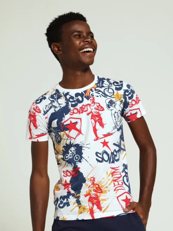 Boys Skate Print Tee sold by Edgars