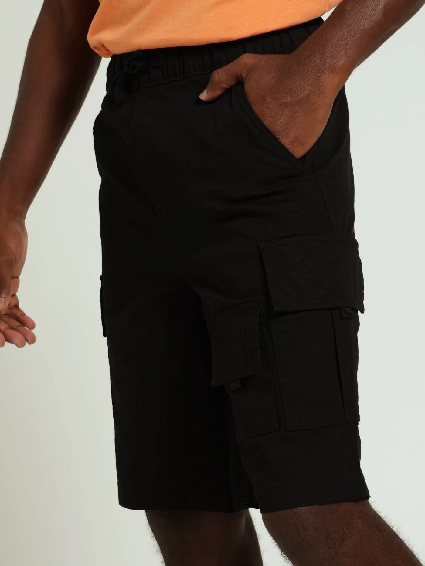 Boys Rip Stop Cargo Shorts - Black sold by Edgars product image thumbnail 2