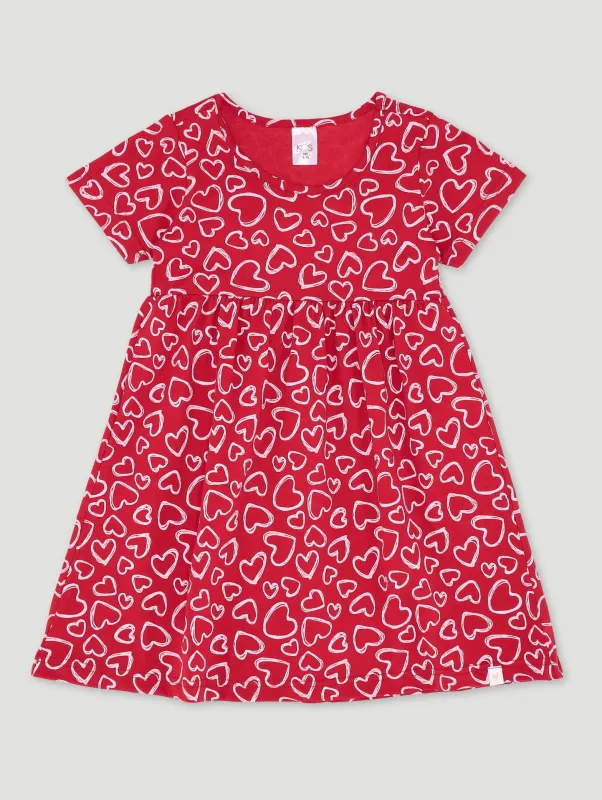 Pre-Girls Valentines Dress - Red sold by Edgars