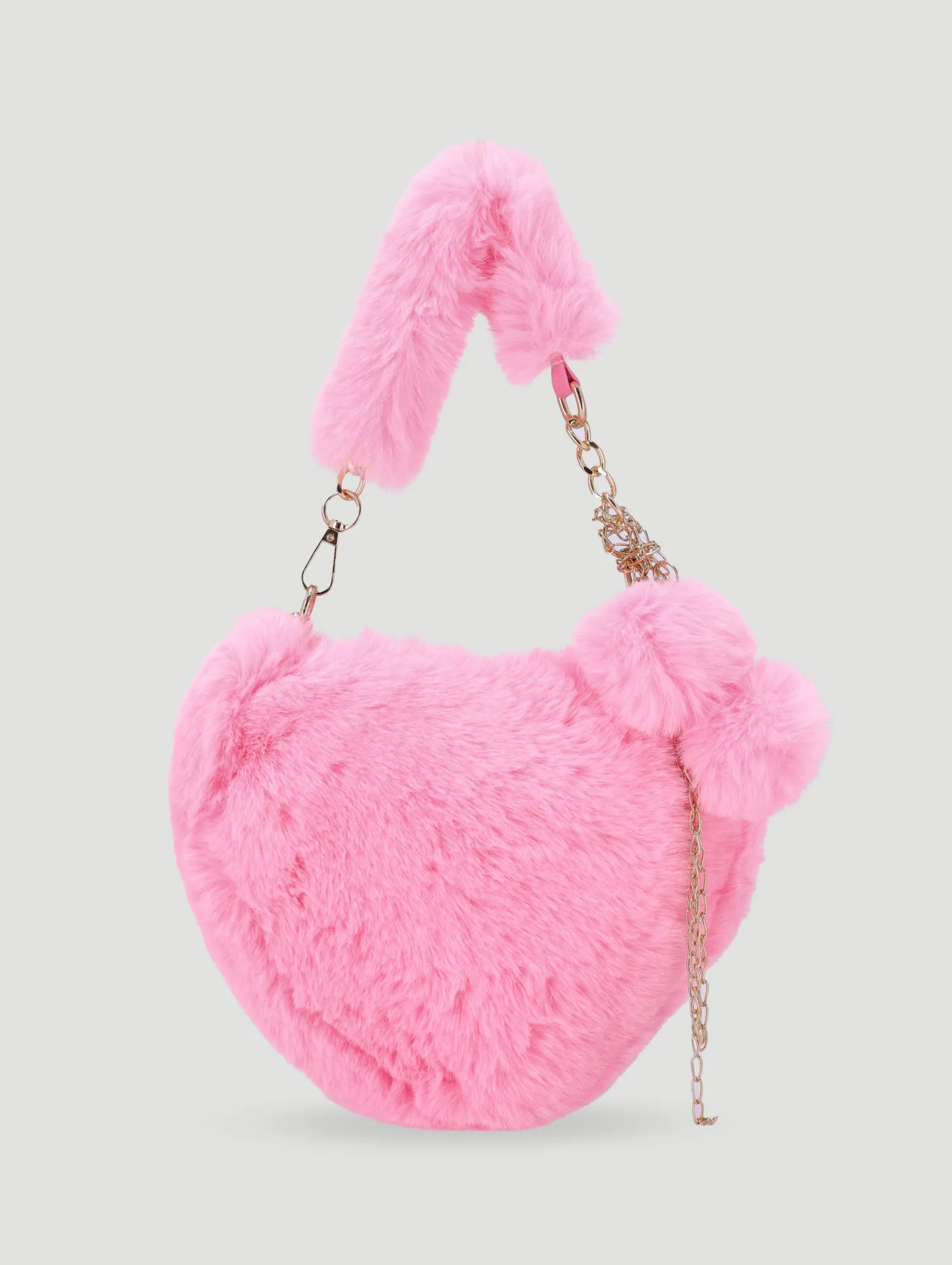 Pre-Girls Heart Fur Sling Bag - Pink sold by Edgars