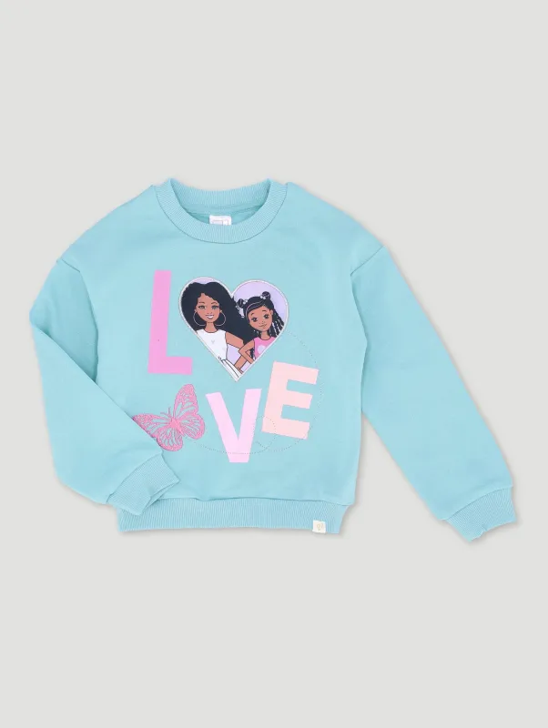 Pre-Girls Big Love Track Top - Light Blue sold by Edgars
