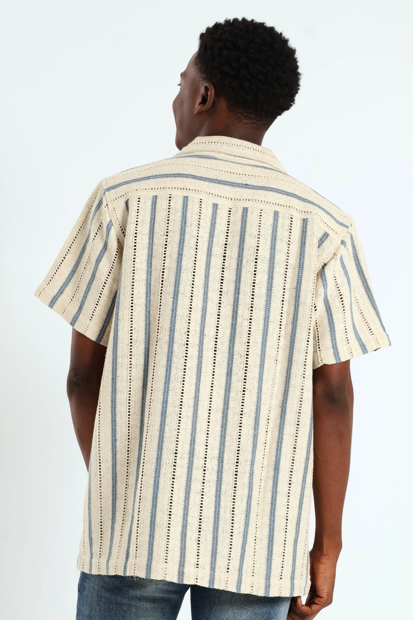 Crochet Stripe Shirt - Stone sold by Edgars product image thumbnail 4