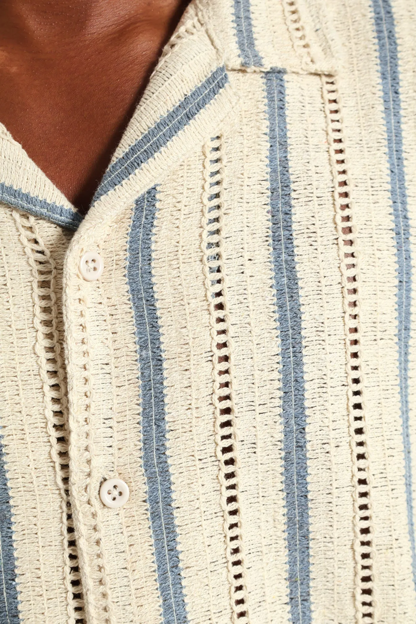 Crochet Stripe Shirt - Stone sold by Edgars product image thumbnail 2