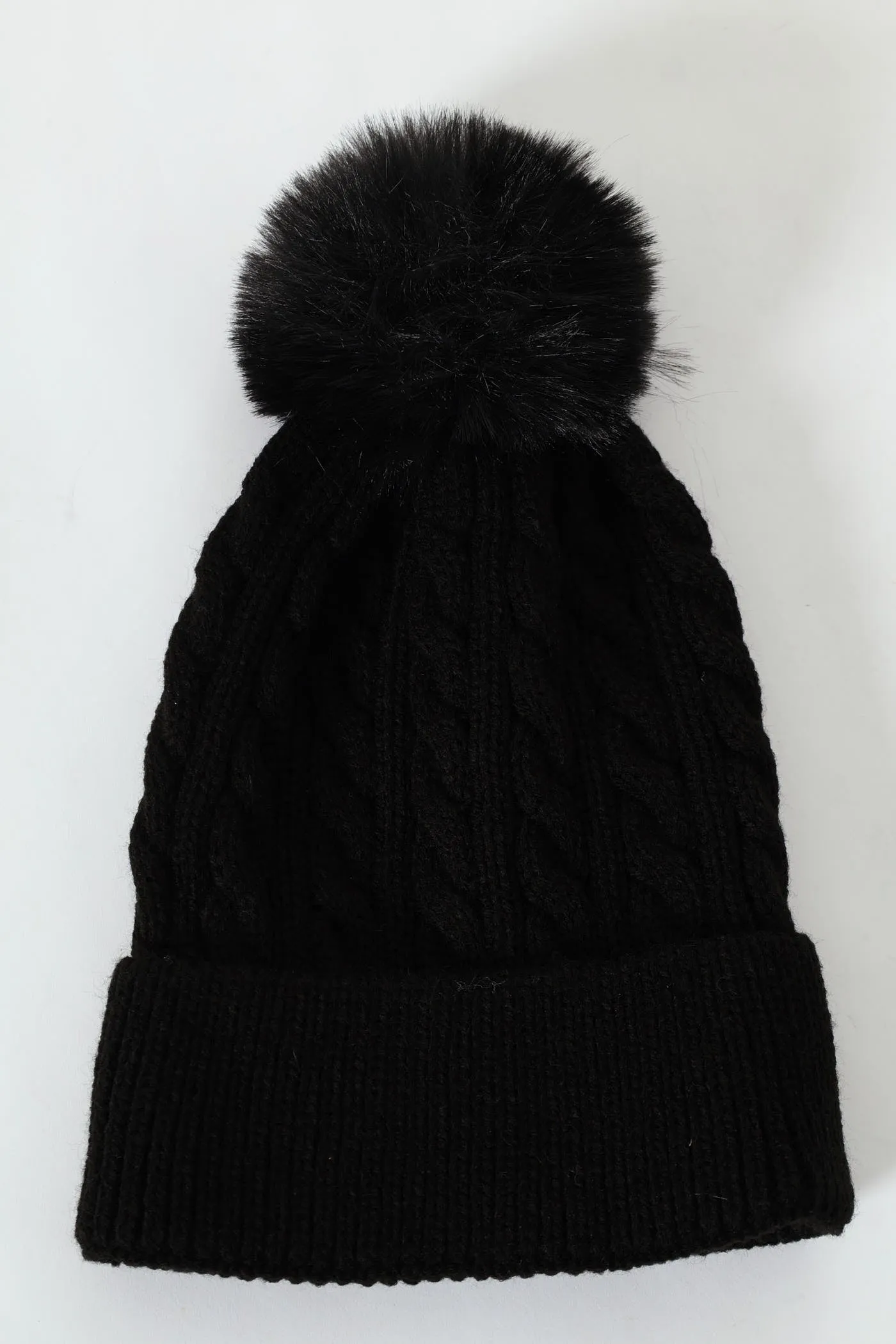 Boys Cable Knit Beanie With Gloves - Black sold by Edgars product image thumbnail 2