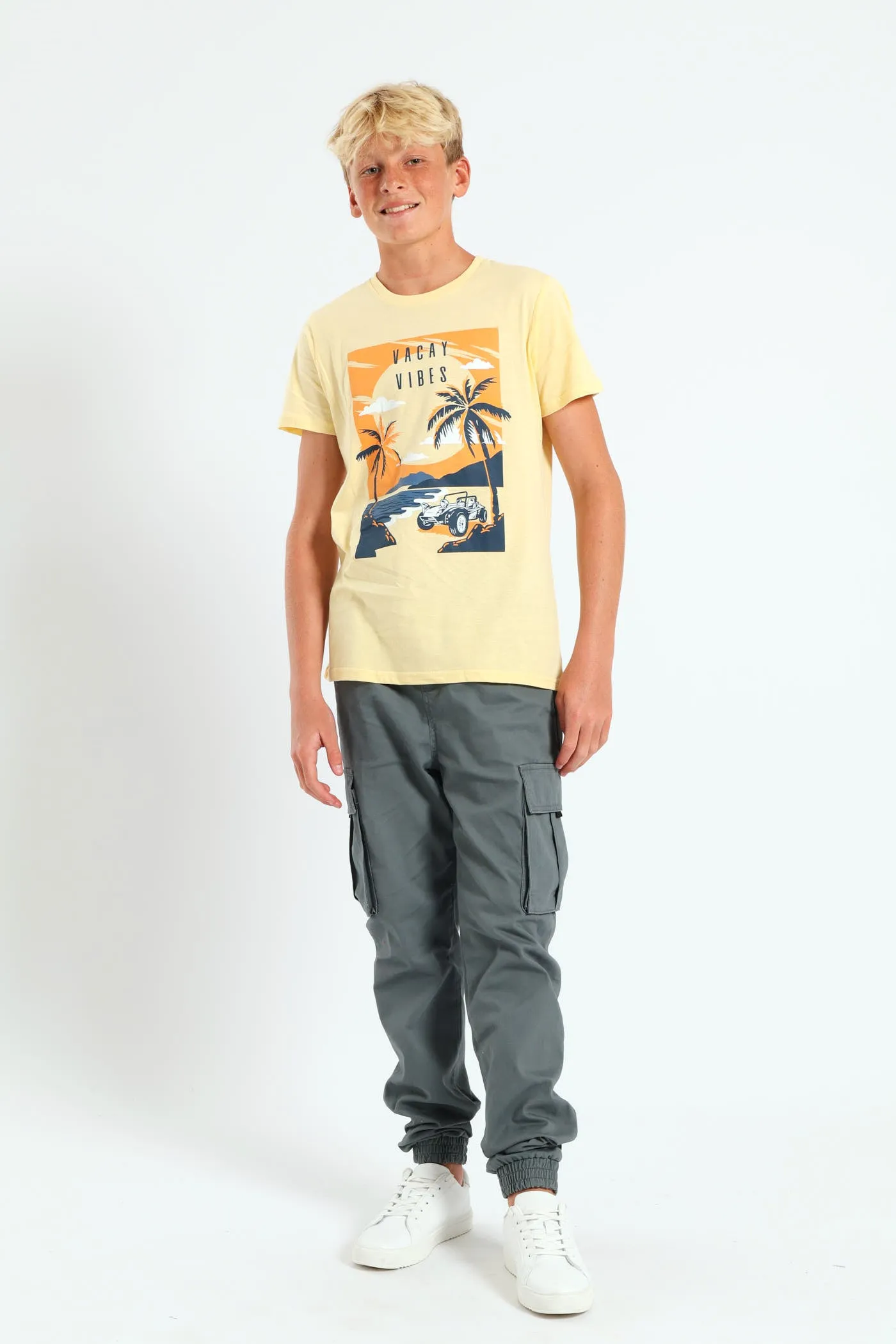Boys Beach Print Tee - Yellow sold by Edgars product image thumbnail 4