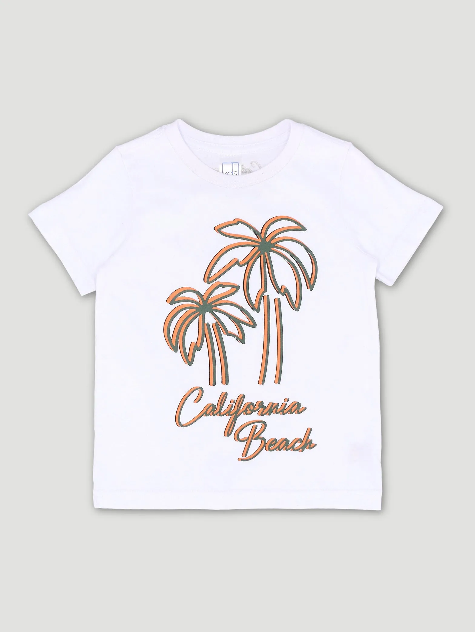 Pre-Boys Palm Tree Tee - White sold by Edgars