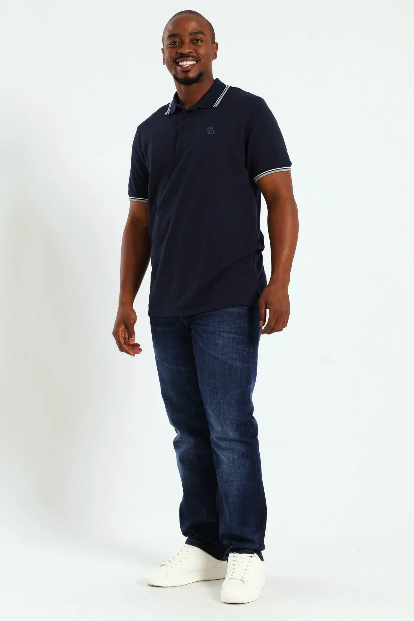 New Tipped Golfer - Navy sold by Edgars