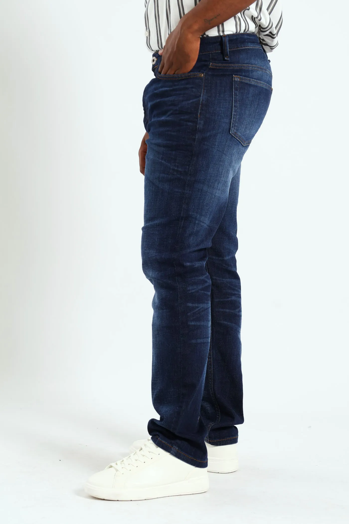 Whisker Ringspun Straight Denim - Dark Wash sold by Edgars product image thumbnail 2