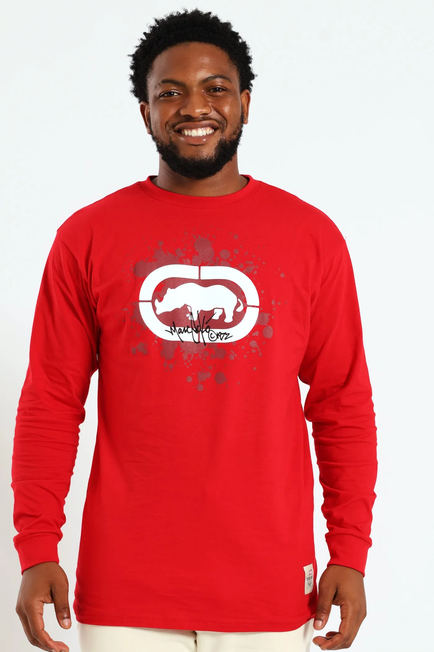 Splatter Long Sleeve Tee - Red sold by Edgars