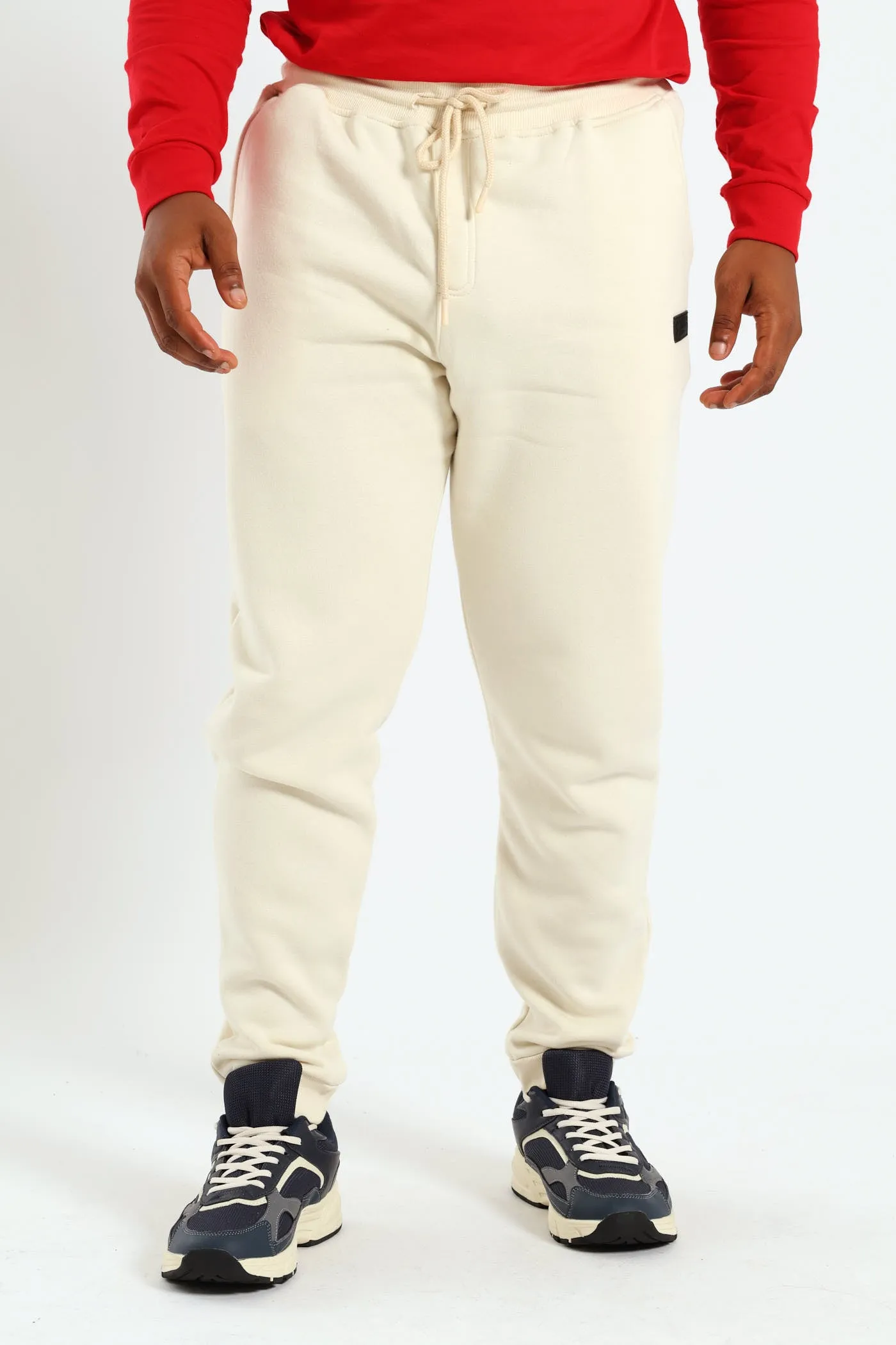 Basic Fleece Jogger - Light Stone sold by Edgars