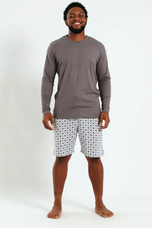 Long Sleeve Interlock Top - Grey sold by Edgars