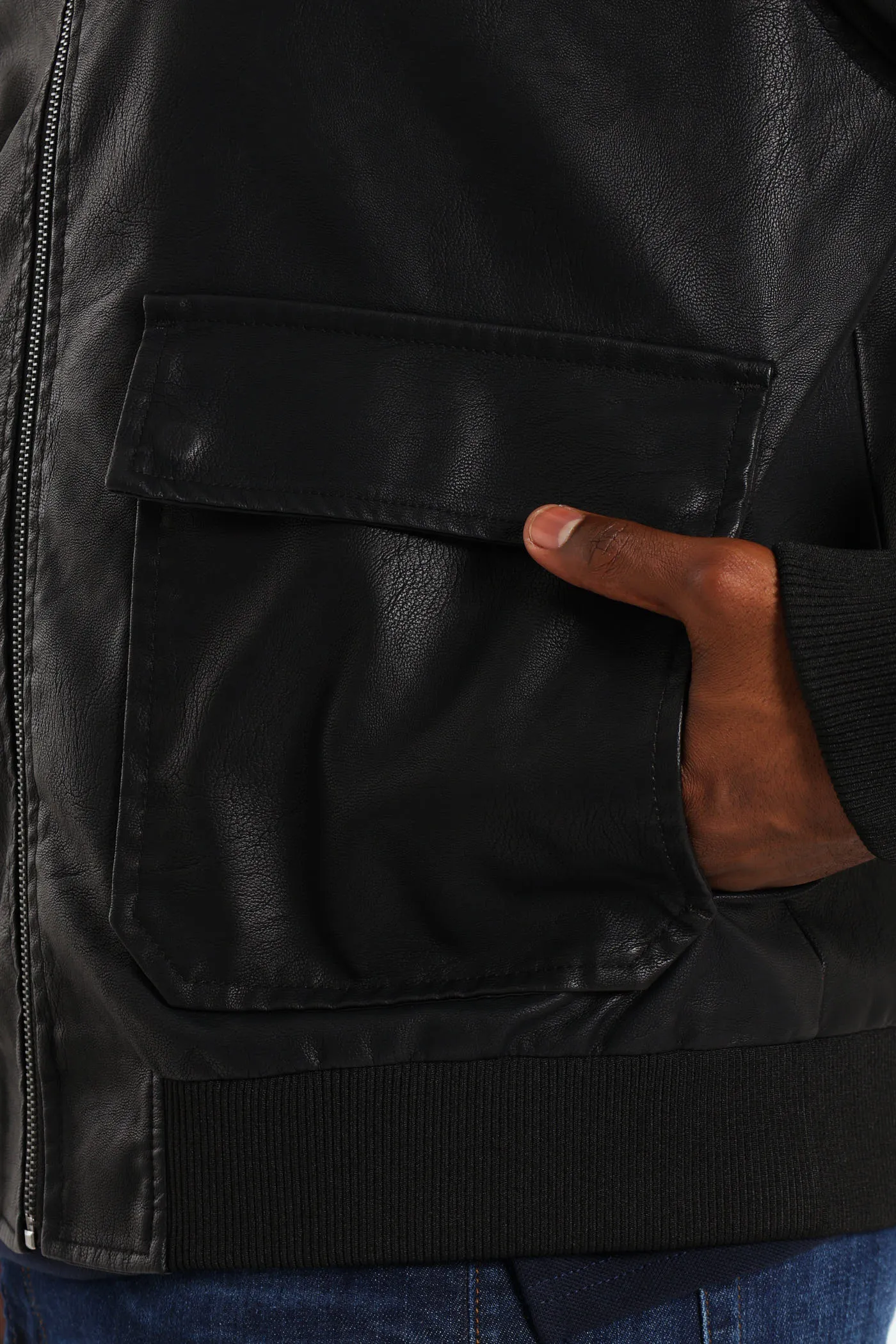 PU Zip Through Bomber - Black sold by Edgars product image thumbnail 2