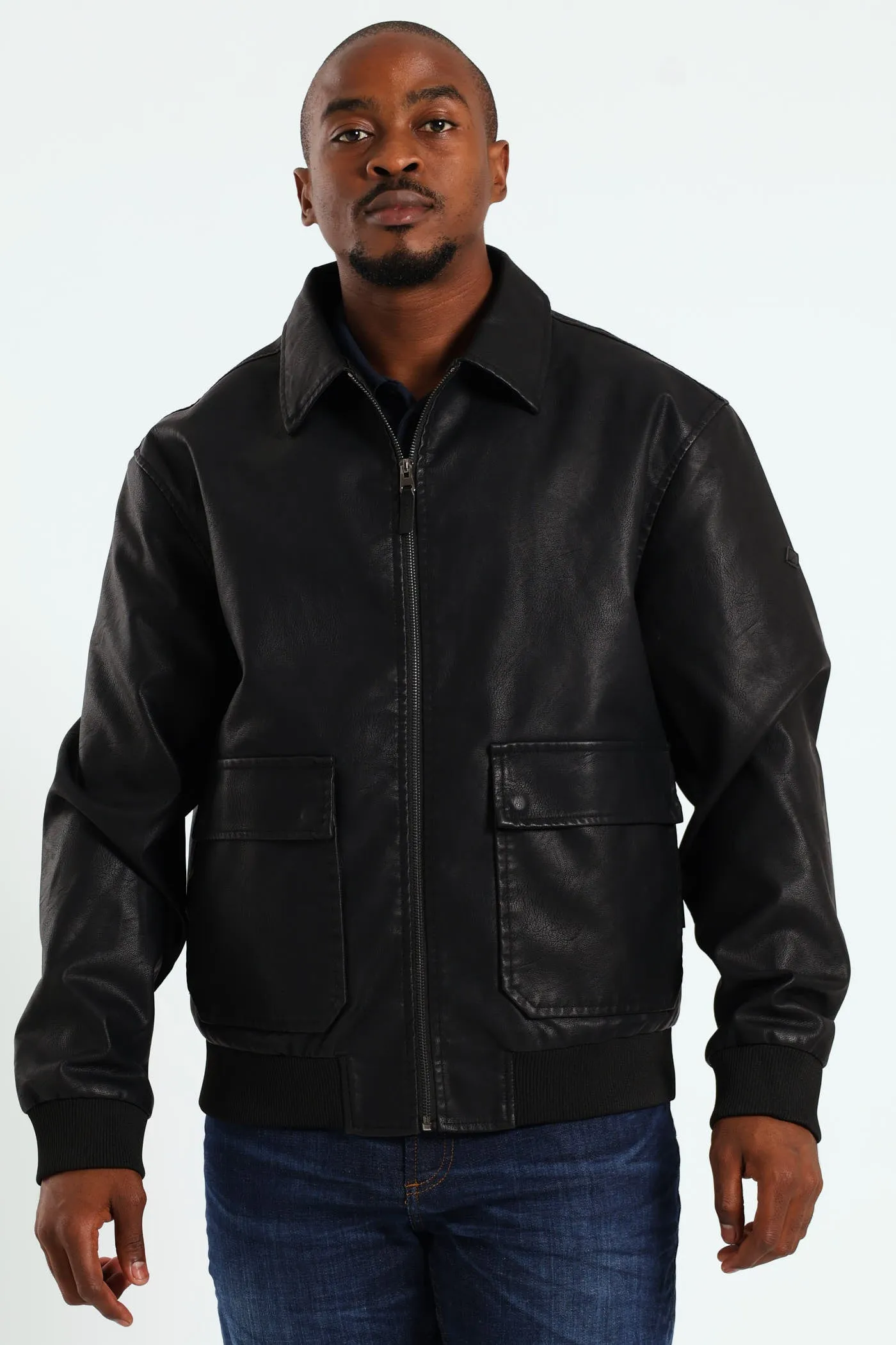 PU Zip Through Bomber - Black sold by Edgars product image thumbnail 3