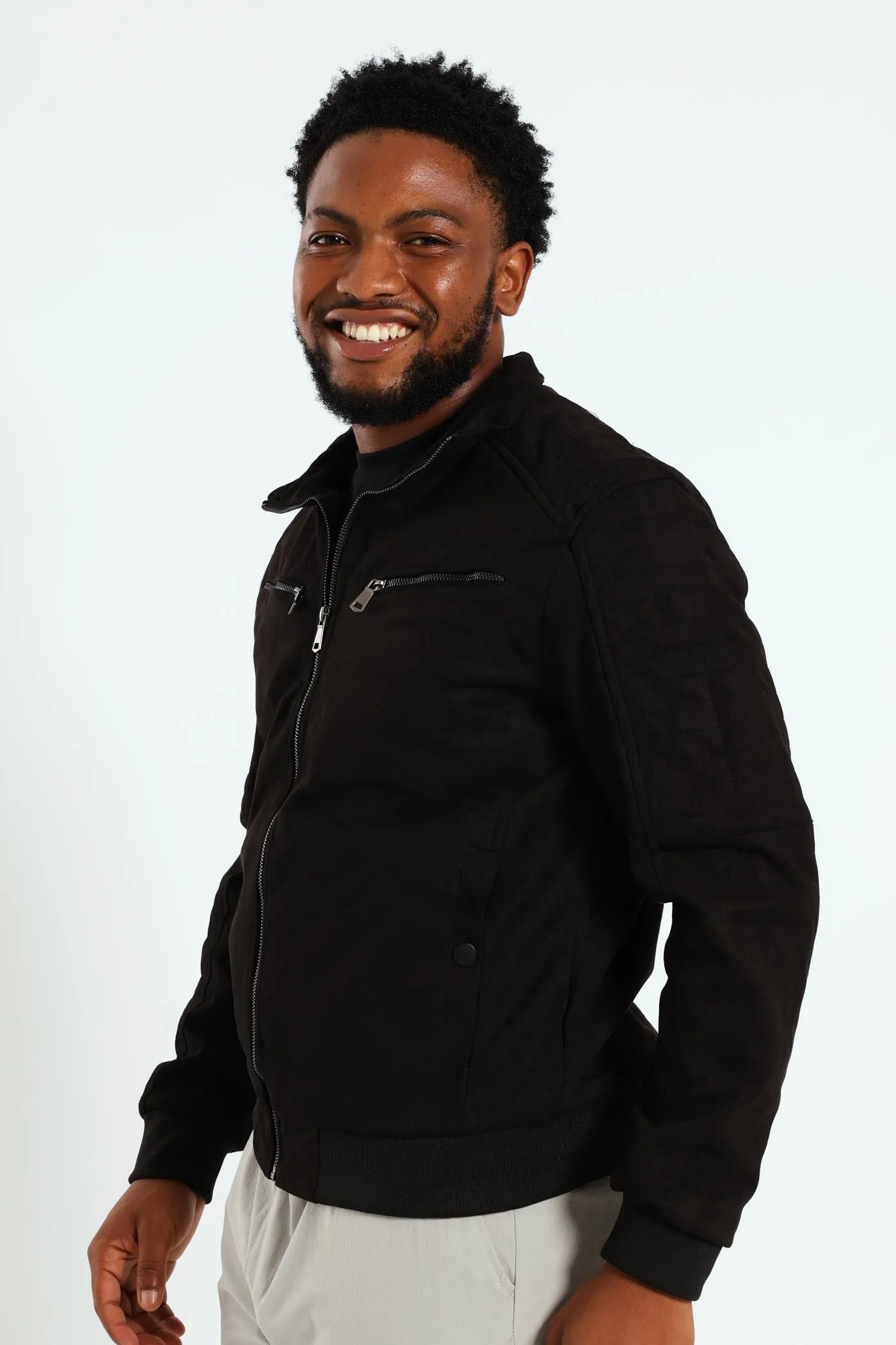 Smart Suede Jacket - Black sold by Edgars product image thumbnail 4