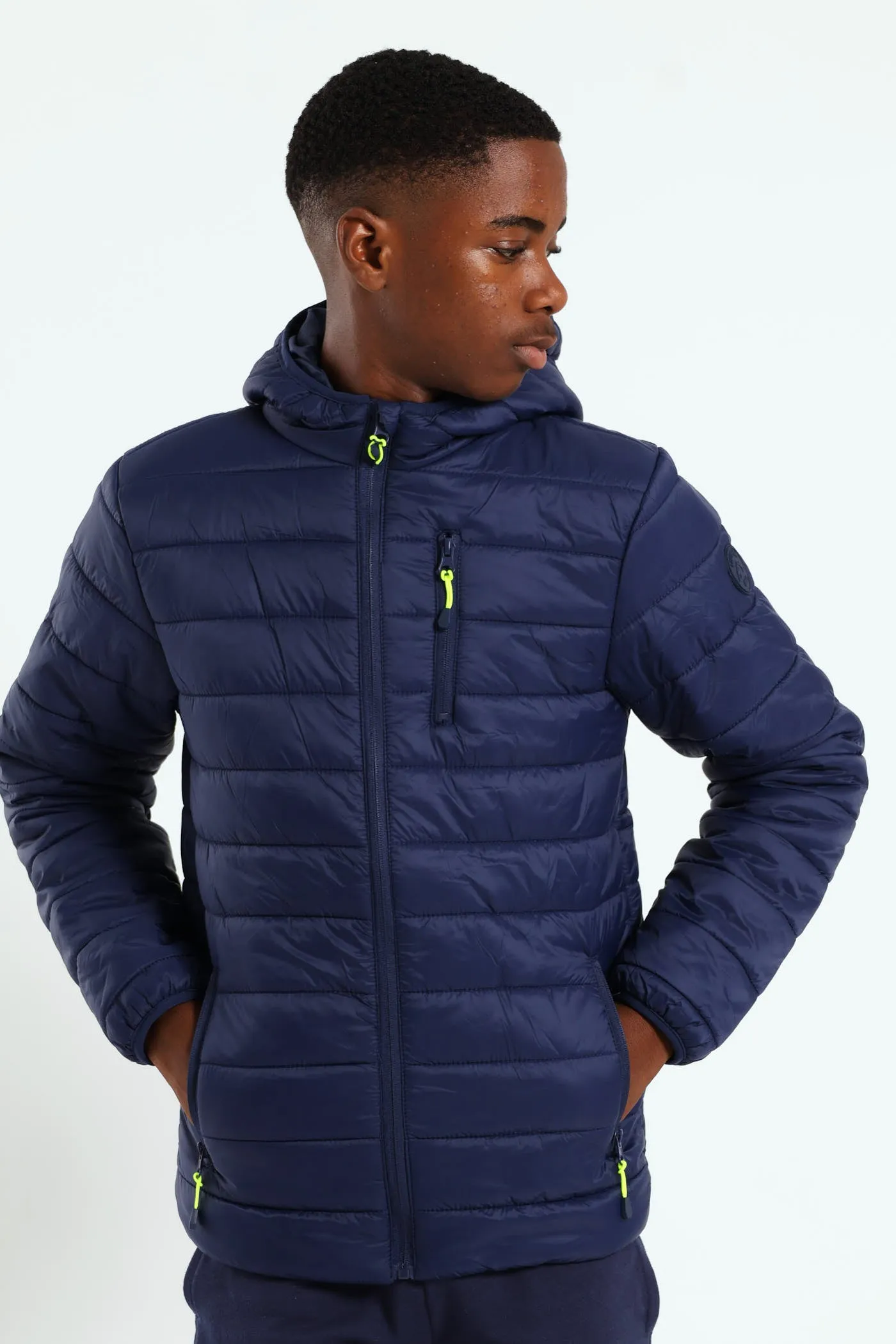 Boys Puffer Jacket - Navy sold by Edgars