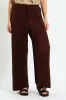 Plisse Wideleg Pants - Bitter Chocolate sold by Edgars 