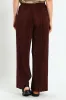 Plisse Wideleg Pants - Bitter Chocolate sold by Edgars 