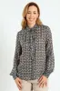 Oriane Bow Shirt - Blue sold by Edgars 