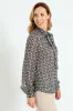 Oriane Bow Shirt - Blue sold by Edgars 