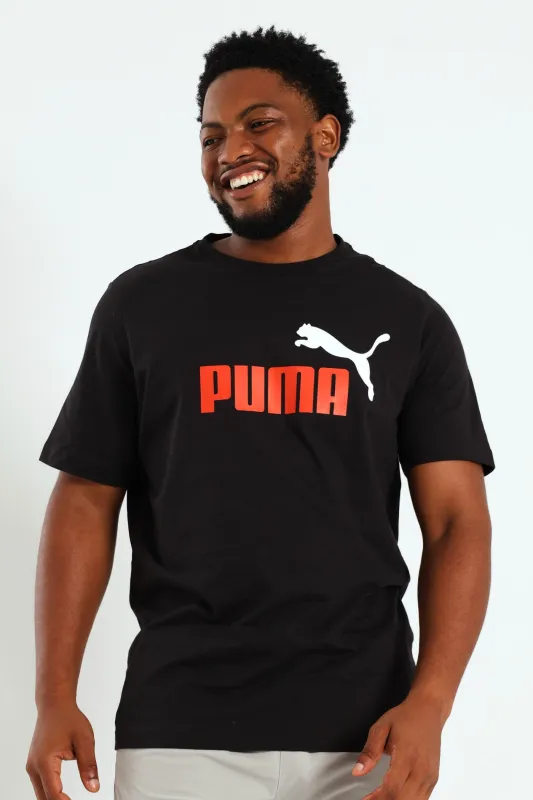 Essential Plus Two Tone Logo Tee - Black/Red sold by Edgars