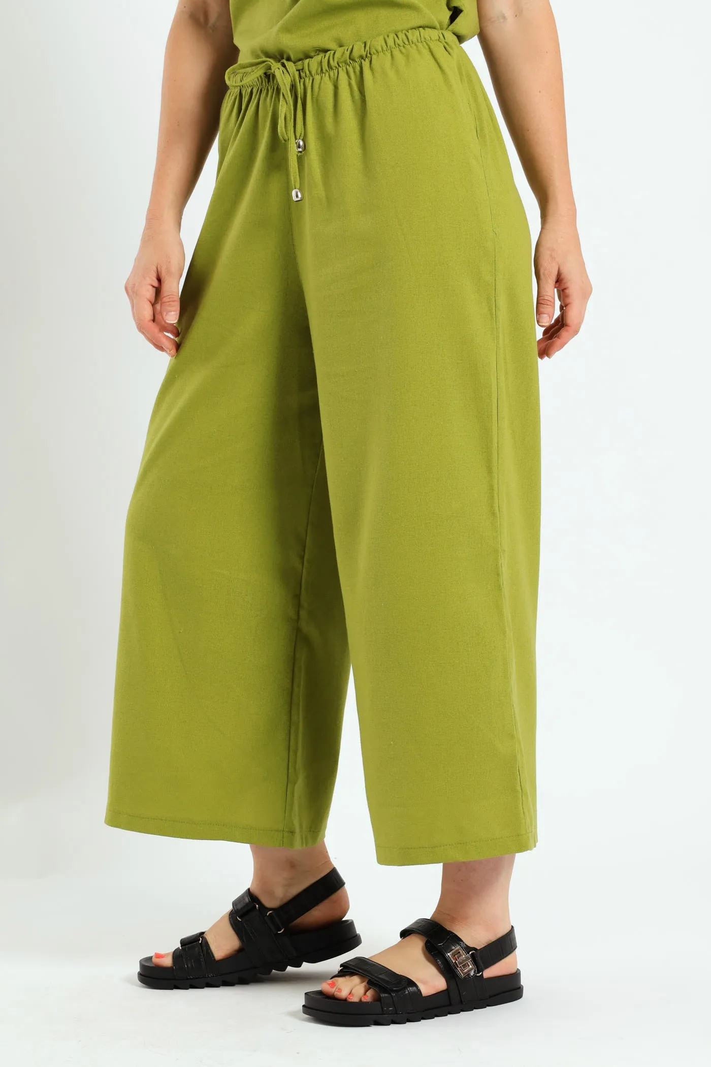 Pull On Linen Capri Pants - Avocado sold by Edgars product image thumbnail 3