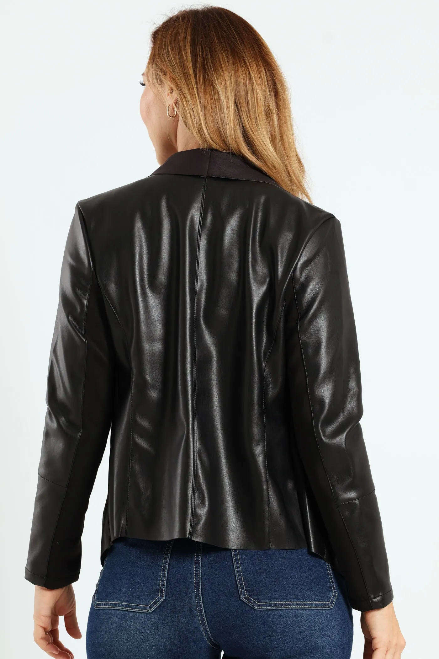 Pu Waterfall Jacket - Black sold by Edgars product image thumbnail 4