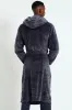 Check Hooded Gown - Grey sold by Edgars