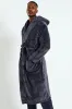 Check Hooded Gown - Grey sold by Edgars