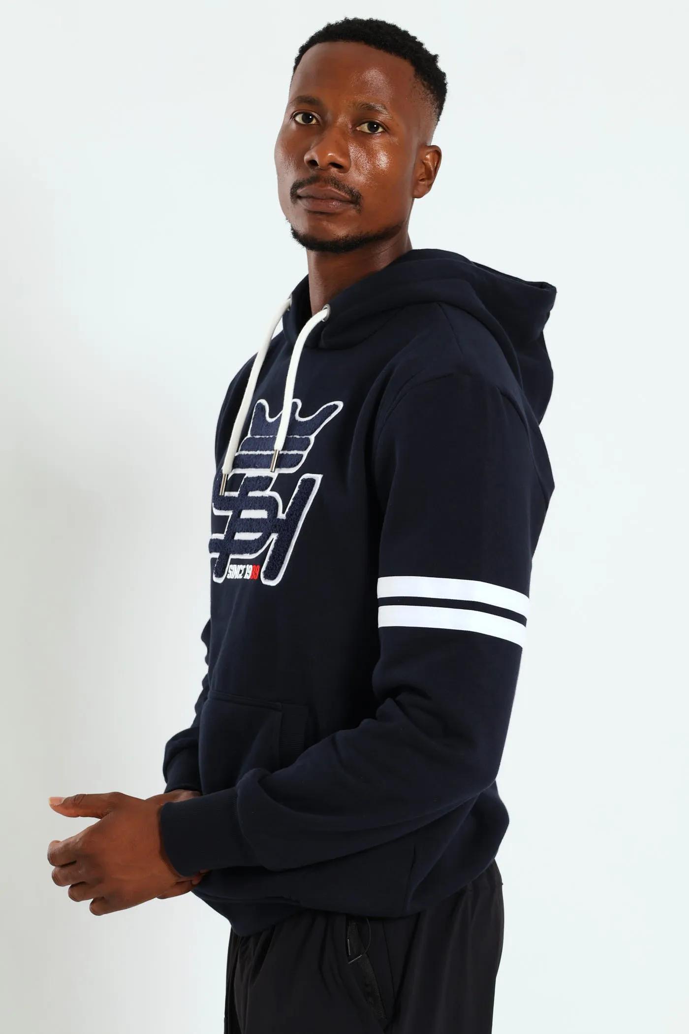 Badge Fleece Hoody - Navy sold by Edgars product image thumbnail 2