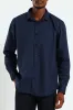 Easy Care Long Sleeve Shirt - Navy sold by Edgars