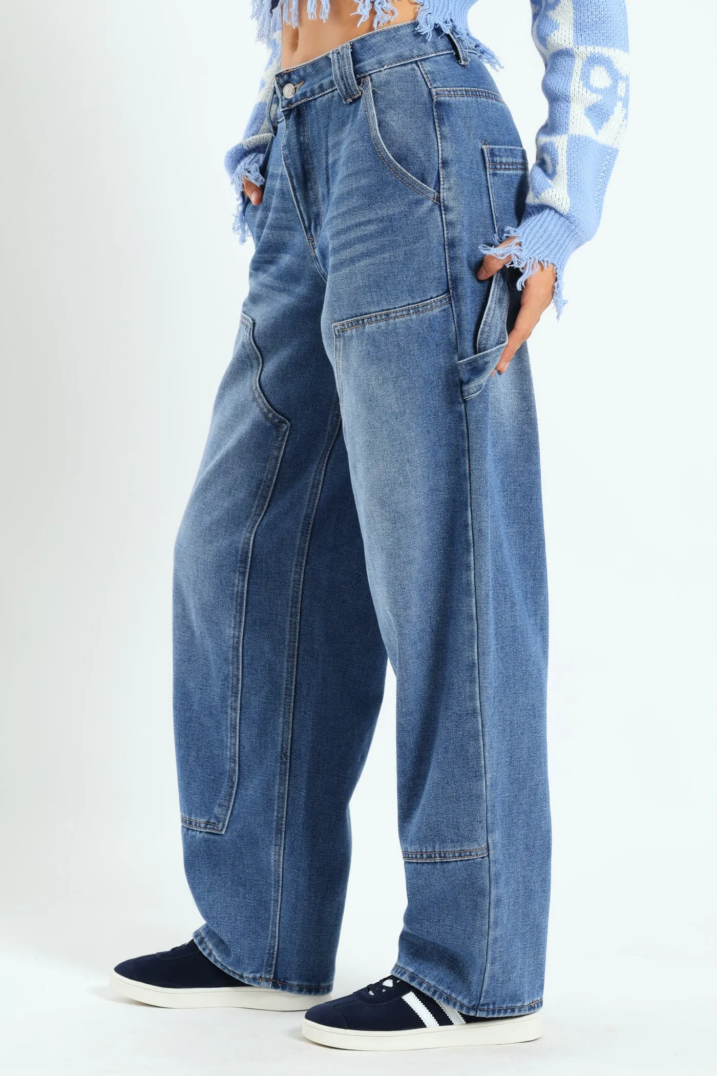 Wide Balloon Fit Carpenter Jean - Mid Blue sold by Edgars product image thumbnail 4