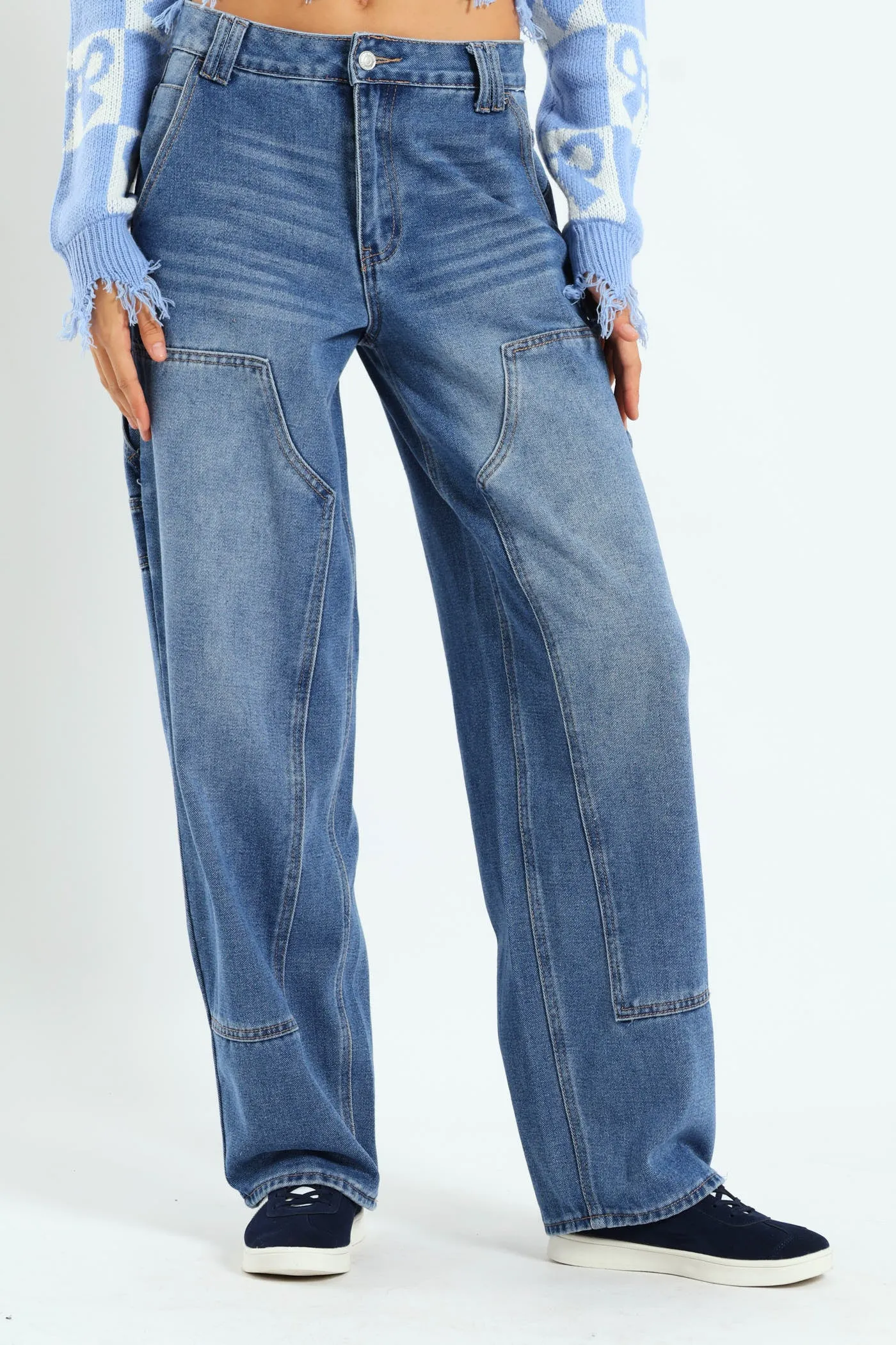 Wide Balloon Fit Carpenter Jean - Mid Blue sold by Edgars product image thumbnail 3