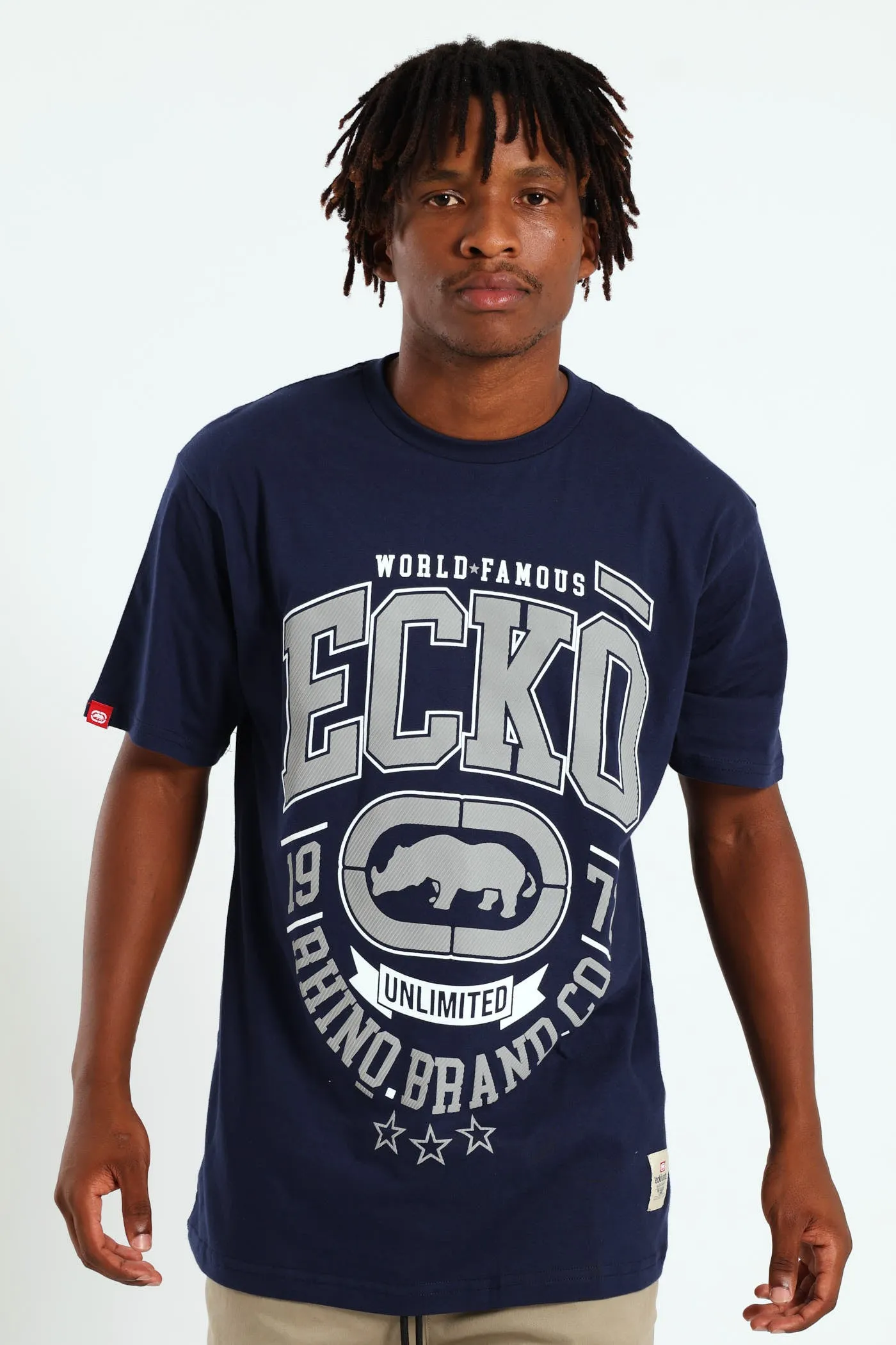 Rhino Brand Tee - Navy sold by Edgars