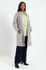 Basic Panelled Coat - Grey Melange sold by Edgars
