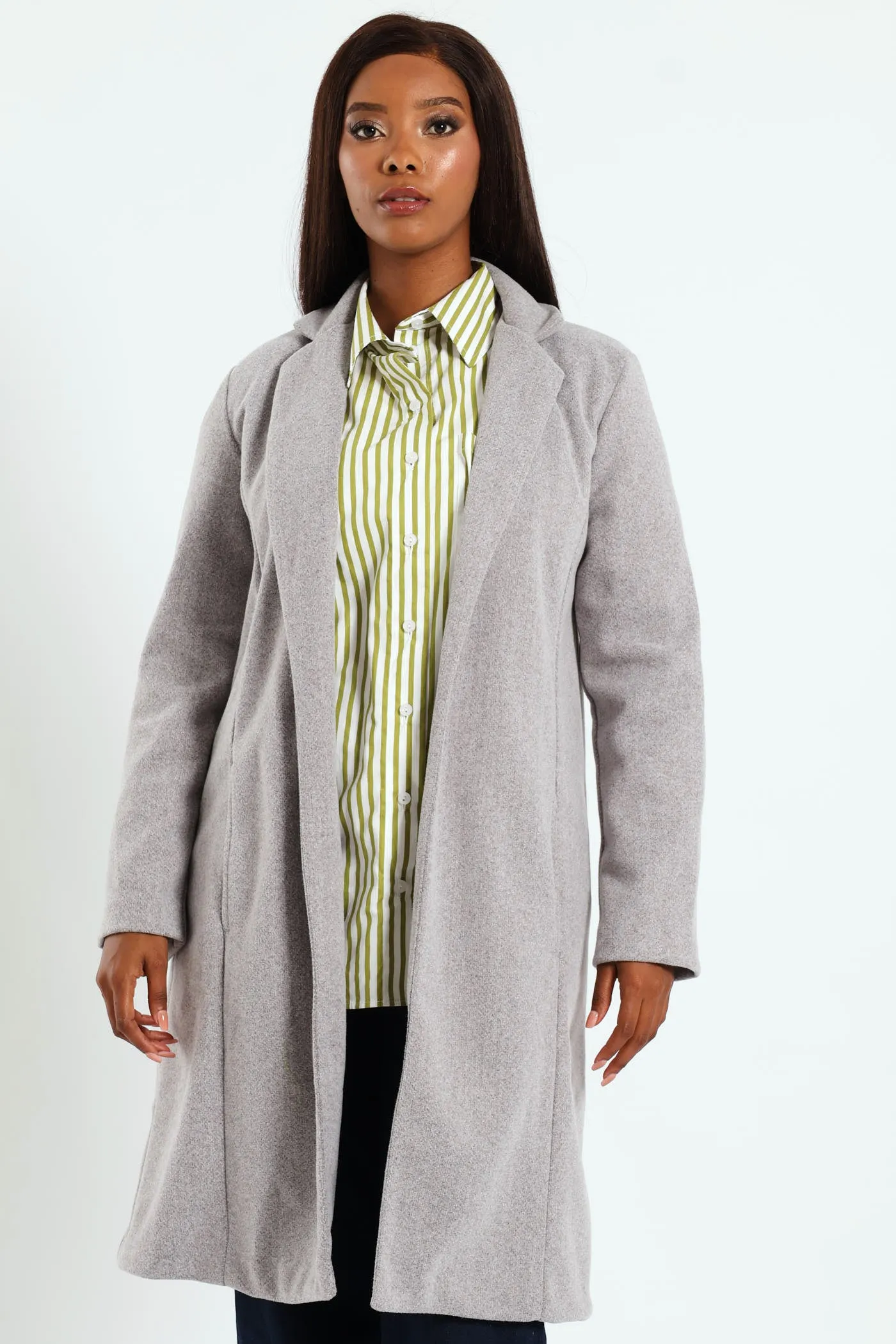 Basic Panelled Coat - Grey Melange sold by Edgars product image thumbnail 2