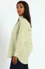 Oversized Stripe Poplin Shirt - Chartreuse/White sold by Edgars