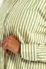 Oversized Stripe Poplin Shirt - Chartreuse/White sold by Edgars
