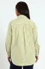 Oversized Stripe Poplin Shirt - Chartreuse/White sold by Edgars