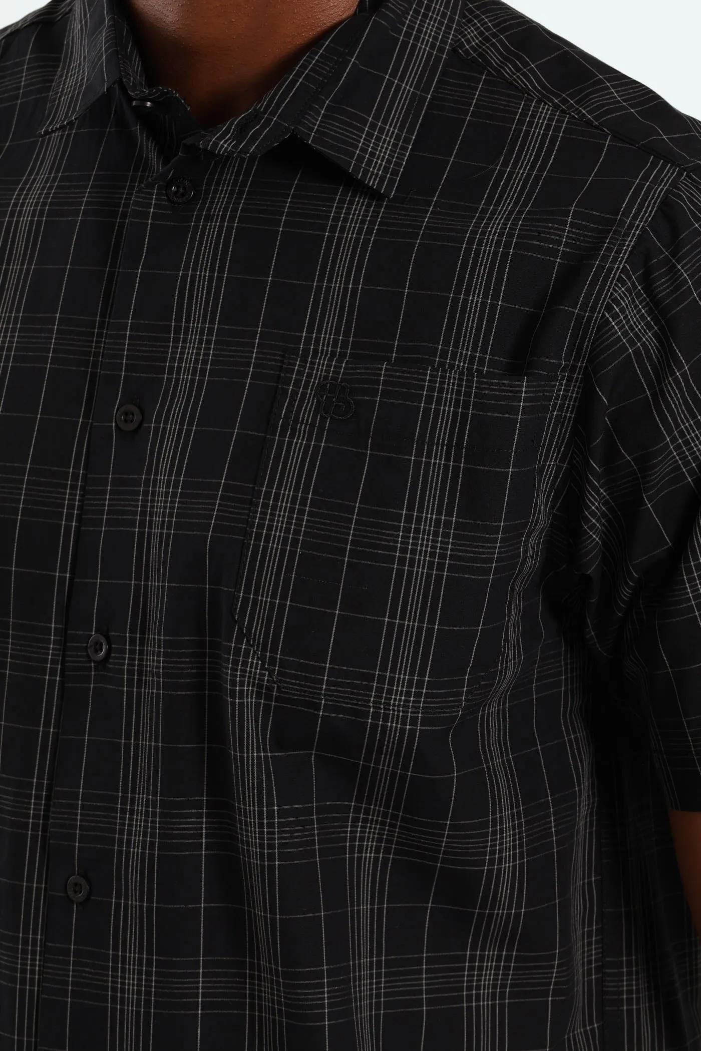 Short Sleeve Check Shirt - Black sold by Edgars product image thumbnail 4