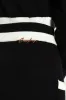 Contrasted Wide-Leg Knit Pants - Black sold by Edgars