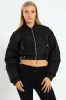 Crop Aviator Bomber - Black sold by Edgars 