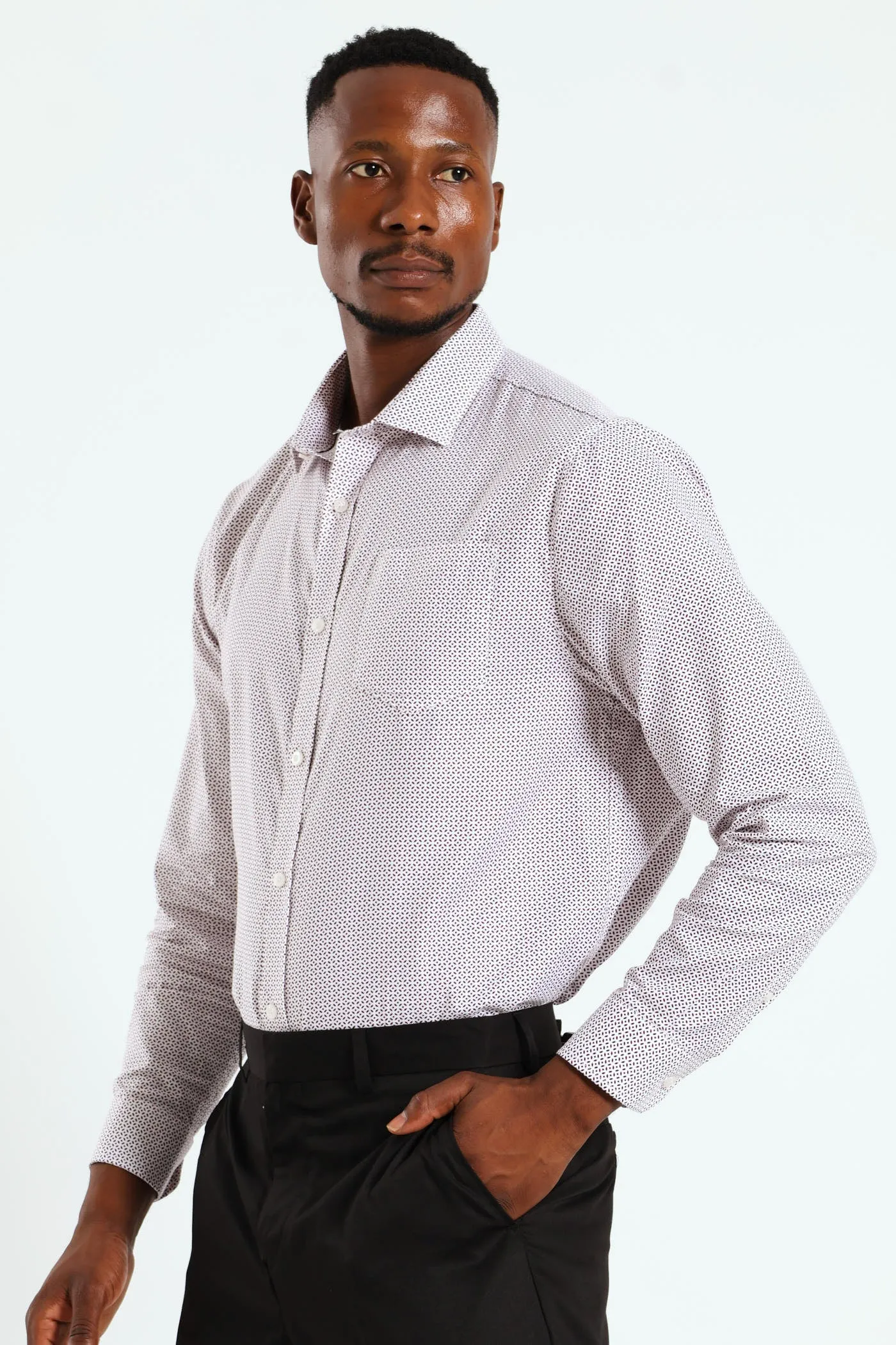 Textured Print Shirt - White/Red sold by Edgars product image thumbnail 4